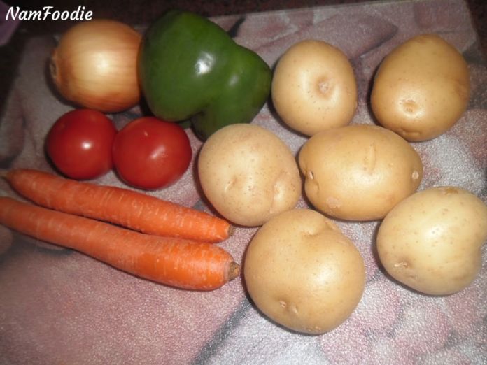 potato chowder veggies