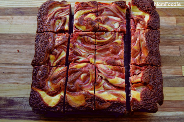 Red velvet cheesecake swirl brownies