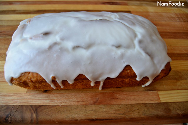Lemon Blueberry Yogurt Cake glaze