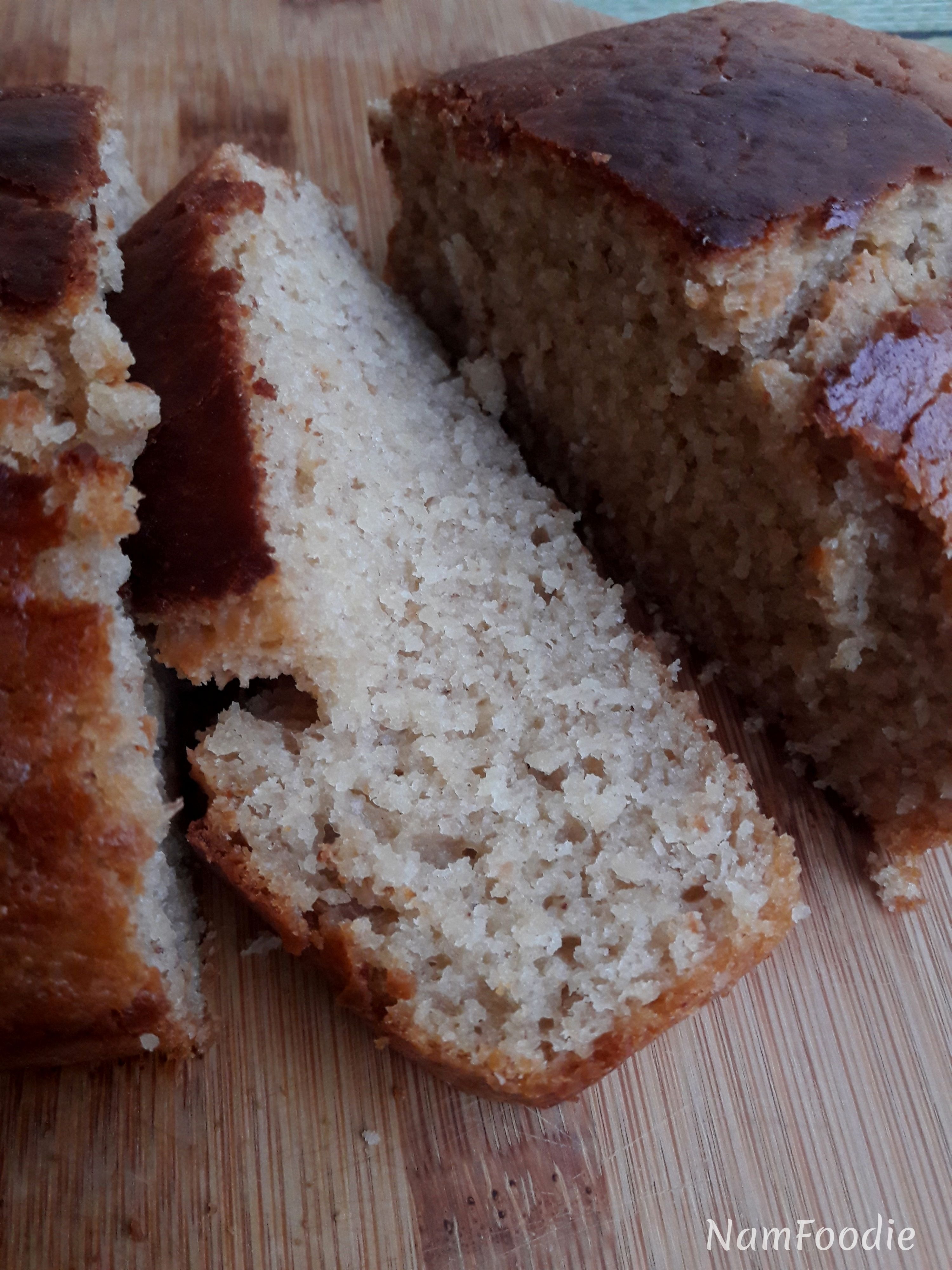 peanut butter banana bread slice